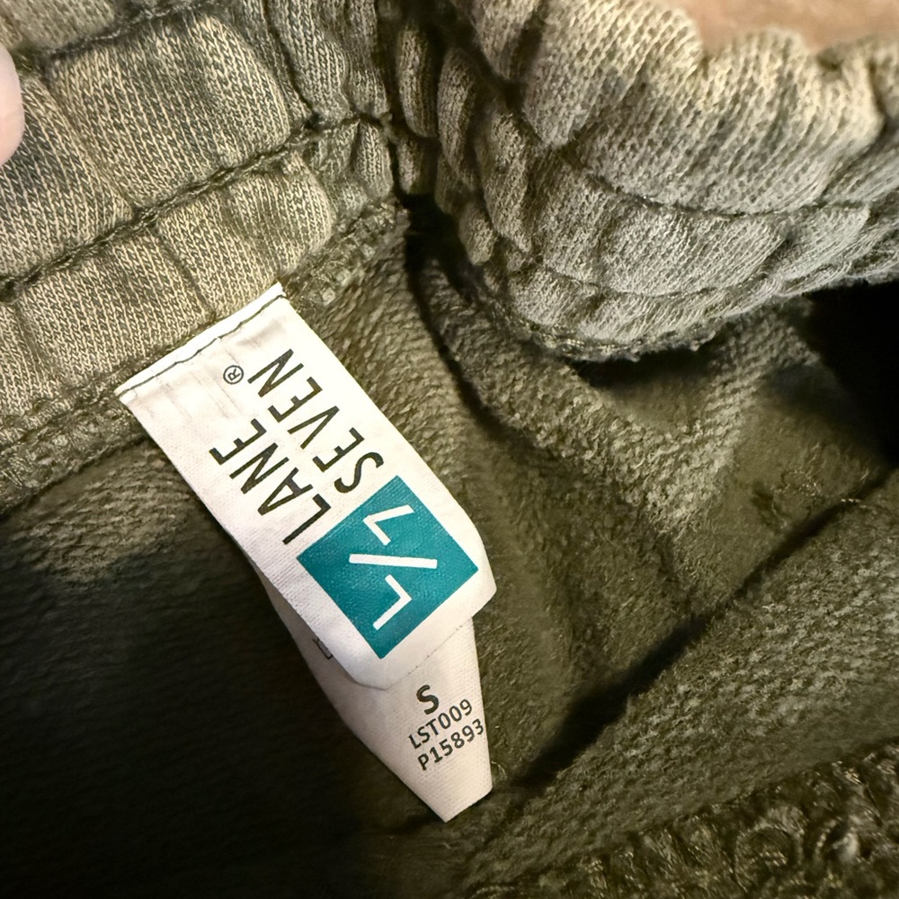 Olive Green Mineral Wash Track Pants & Hoodie Set - Picture 7 of 7